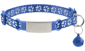 Engraved Paw-pattern Breakaway Cat Collar